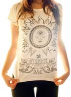 Oasap Women's Casual Short Sleeve Sun Print Summer Tee