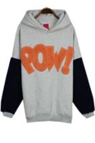 Oasap Paneled Pow Fleece Hoodie