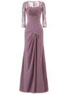 Oasap Elegant Sweetheart Lace Maxi Evening Dress