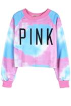 Oasap Dip-dyeing Copped Sweatshirt