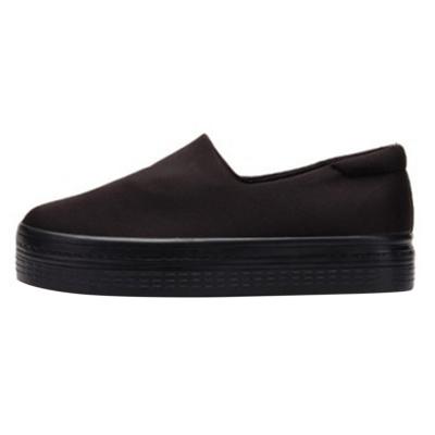 Oasap Solid Color Low Top Slip-on Canvas Shoes