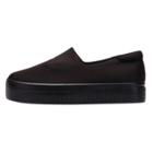 Oasap Solid Color Low Top Slip-on Canvas Shoes