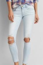 Oasap Casual Destroyed Ripped Pencil Denim Pants