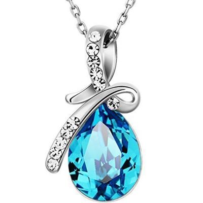 Oasap Fashion Tear Swarovski Crystal Pendant Necklace