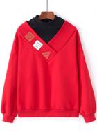 Oasap High Neck Fake Two Piece Fashion Sweatshirt