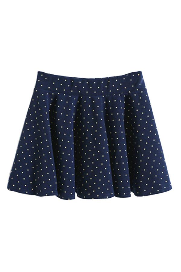 Oasap Lovely High Waistline Dots Detail Skirt