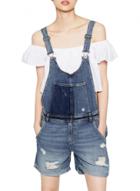 Oasap Women's Buckle Distressed Denim Romper Overalls With Pockets