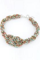 Oasap Shiny Beaded Multi-strand Necklace