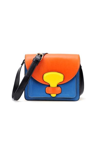 Oasap Retro Contrast Colored Square Shaped Shoulder Bag