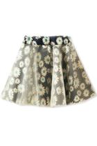 Oasap Daisy Blossom Organza Mini Skirt