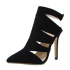 Oasap Solid Color Hollow Out High Heels Pumps