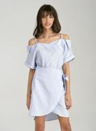 Oasap Spaghetti Strap Slash Neck Off Shoulder Mini Dress