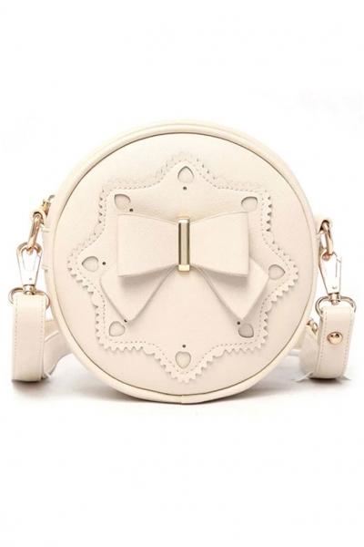 Oasap Sweet Bow Deco Round Shoulder Bag