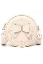 Oasap Sweet Bow Deco Round Shoulder Bag