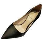 Oasap Pointed Toe Solid Stiletto Slip-on Pumps