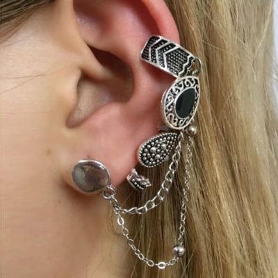 Oasap Alloy Asymmetric Design Drop Earrings