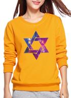 Oasap Women's Long Sleeve Pentagram Pattern Pullover Sweatshirt