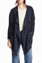 Oasap Women Casual Open Front Asymmetric Lapel Coat