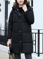 Oasap Fashion Solid Longline Down Coat