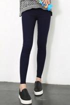 Oasap Chic Simple Color Ninth Legging