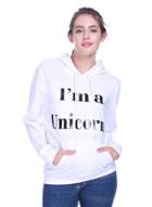 Oasap Fashion Unicorn Letter Printed Pullover Hoodie