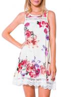 Oasap Women's Fashion Summer Sleeveless Floral Printed Pullover Mini Dress
