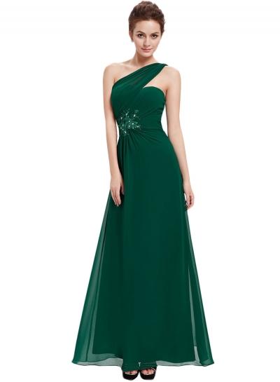Oasap Women's Elegant Sequin Decor Oblique Neck Dress