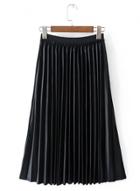 Oasap High Waist Solid Color Skirt