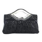 Oasap Top Handle Sequins Clutch Evening Bag
