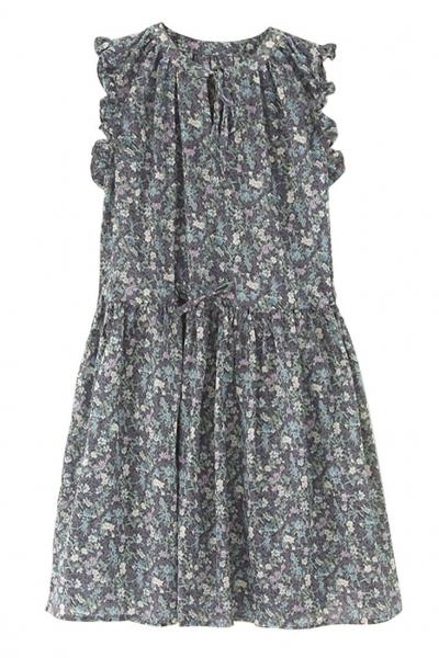 Oasap Sweet Pleated Sleeveless A Line Dress