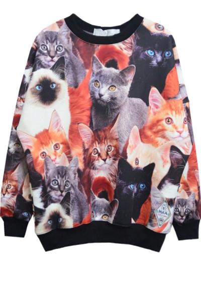 Oasap Lovely Cat Sweatshirt