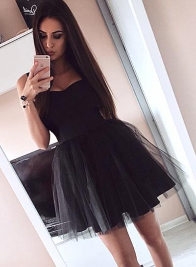 Oasap Fashion Sexy Pure Color Spaghetti Strap Mesh Slim Mini Dress