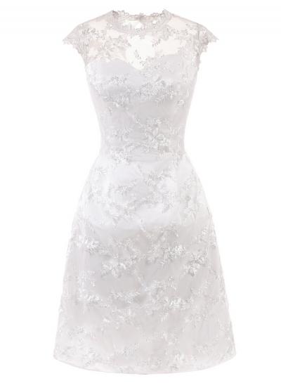 Oasap Elegant Sleeveless Floral Lace Cocktail Dress