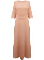 Oasap Women's Solid Color Scalloped Hem Slim Fit Maxi Dress