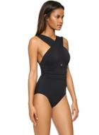 Oasap Women's One Piece Cross Front Backless Swimsuit With Pad