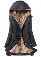 Oasap Woman Long Sleeves Thermal Faux Fur Lining Parka Coat