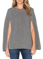 Oasap Women's Fashion Zipper Cloak Cape Pullover Knitted Sweater