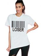 Oasap Casual Short Sleeve Letter Printed Loose Pullover Tee