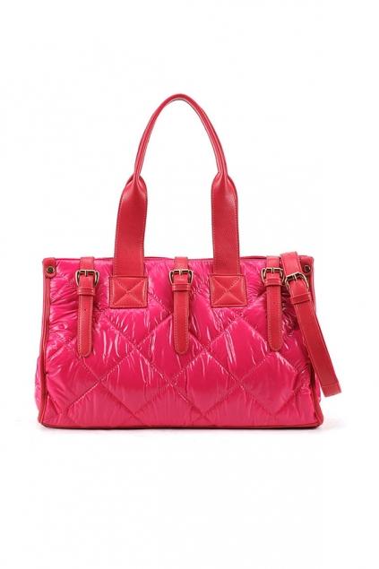 Oasap Top Zippering Diamond Latticed Shoulder Bag