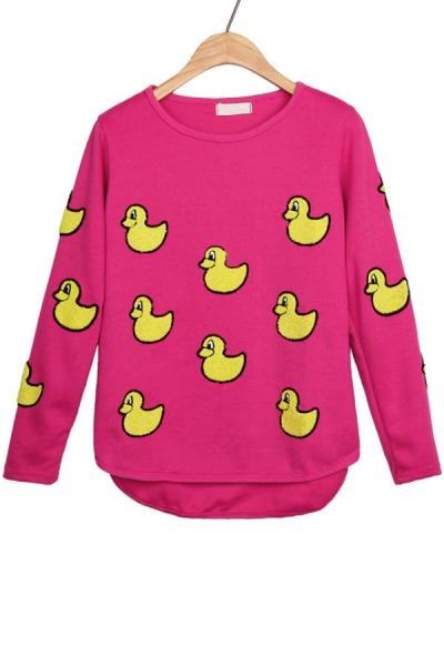 Oasap Duckling High-low Sweatshirt