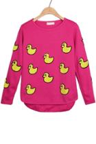 Oasap Duckling High-low Sweatshirt