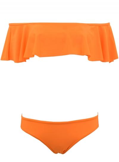Oasap Women's Hot Off Shoulder Ruffled Two Piece Bikini