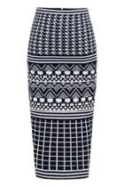 Oasap Geo Knitted Skirt