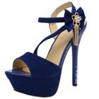 Oasap Peep Toe Platform High Heels Bow Sandals