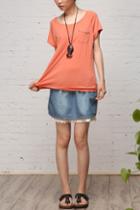 Oasap Contrast Lace Panel Elastic Waist Mini Skirt