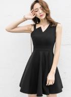 Oasap Sleeveless Slim Fit A-line Mini Dress