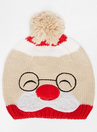 Oasap Women's Christmas Red Santa Cute Patch Beanie