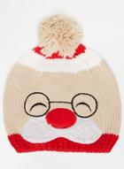 Oasap Women's Christmas Red Santa Cute Patch Beanie