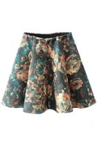 Oasap Sweet Floral A-line Mini Skirt