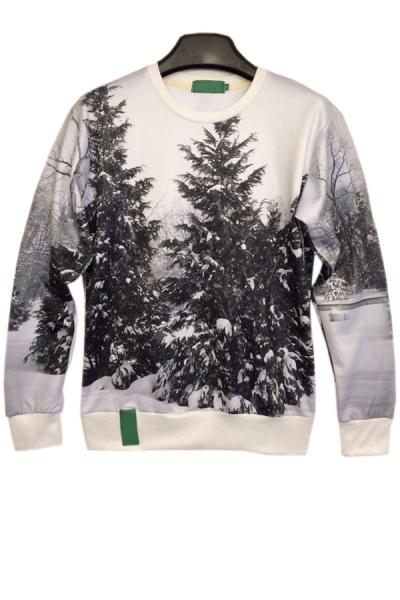Oasap Lifelike Snowfield Sweatshirt